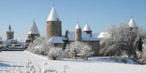 Chenaux Castle in the wintertime